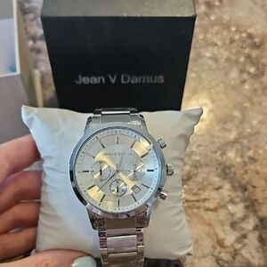 Men's Silver Chronograph Bracelet Watch